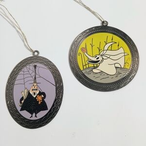 Vintage Nightmare Before Christmas Metal Ornaments Zero and the Mayor